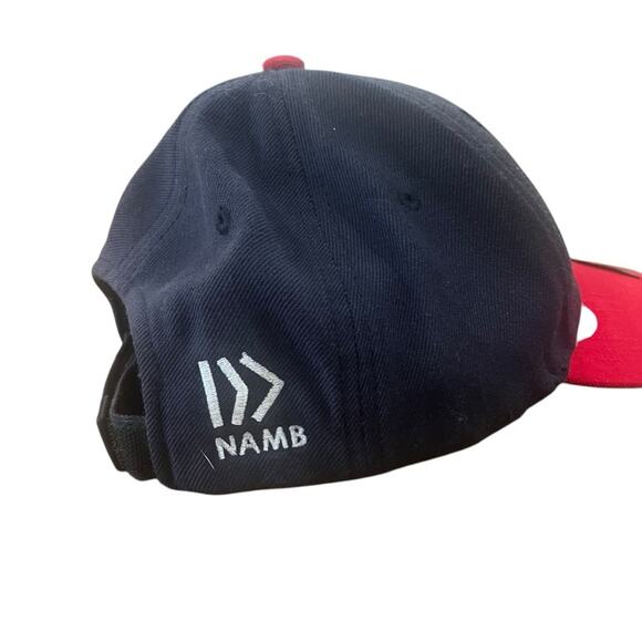 Atlanta Braves 47 Brand MVP NAMB Adjustable Strap Navy Red White Baseball Cap - Picture 4 of 6